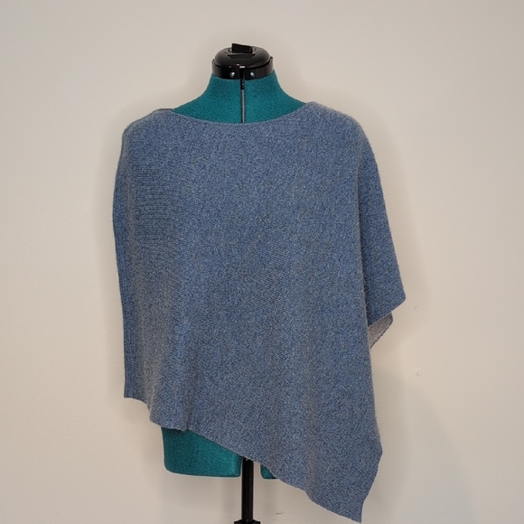 Talbots Blue Asymmetrical Poncho - Picture 1 of 5